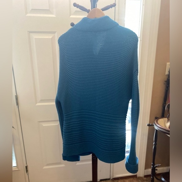 NWOT LAFAYETTE 148 NY FINE WOOL BLUE CARDIGAN SIZE L - Picture 8 of 9